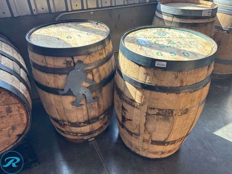 (2) Wood Barrels