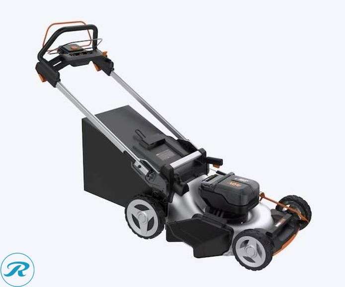 New Worx WG753 40V Cordless Lawn Mower with Power Share Pro Batteries - Roller Auctions