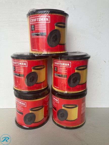 (5) New- CRAFTSMAN Reusable Large Dry Shop Vacuum Cartridge filter - Roller Auctions