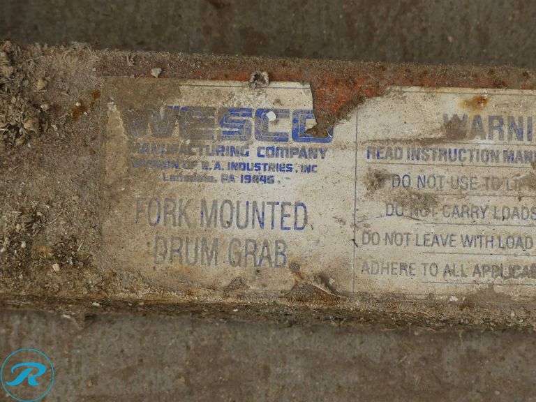 Vestil Fork-Mounted Drum Grabber - Roller Auctions