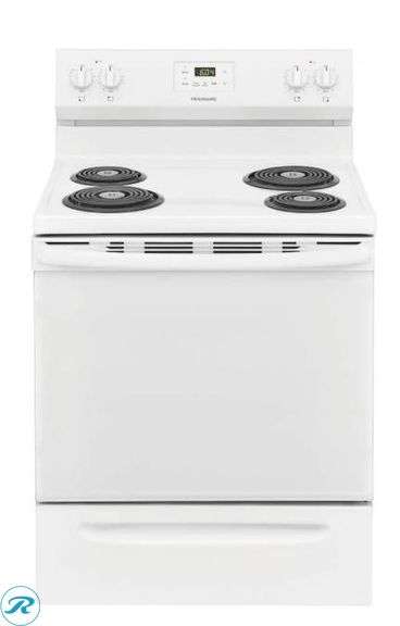 New Frigidaire FCRC3005AWA Electric Range With Coil Burners