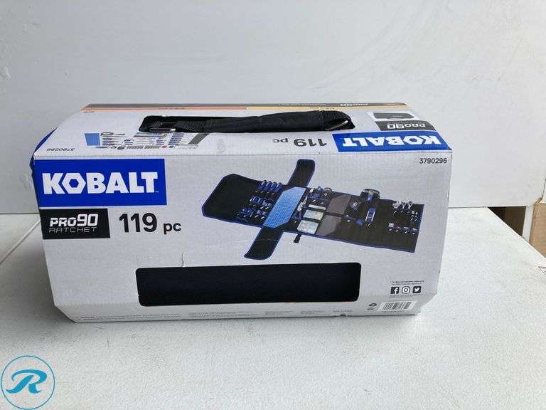 (1) New- Kobalt 119 -Piece Chrome Household Tool Set with Soft Case (total of 1) - Roller Auctions