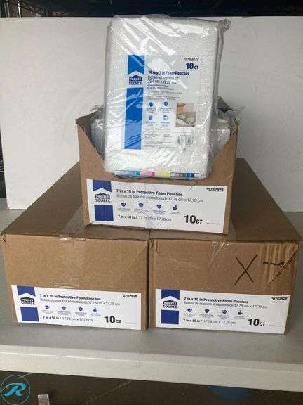 (30) New- Project Source 10 -Pack 7-in x 10-in Foam pouches - Roller Auctions