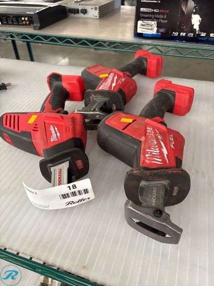(3) Milwaukee 2719-20 M18 Fuel Reciprocating Saws