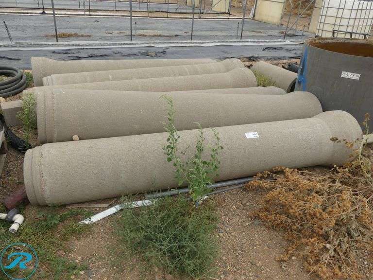 (9) Concrete Pipes, 8′ x 12″ - Roller Auctions
