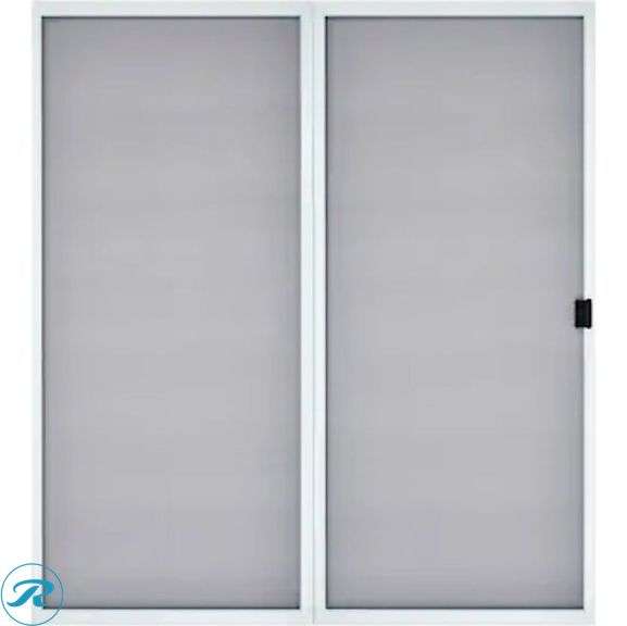 (1) New- RELIABILT 72-in x 80-in White Aluminum Sliding Double Screen door (Handle Included) (Total of 1) - Roller Auctions