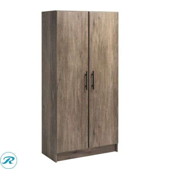 (1) New- Prepac Elite 32-in W x 65-in H Wood composite Drifted Gray Freestanding Utility Storage Cabinet (total of 1)