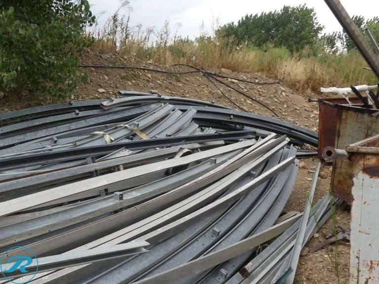 Large Selection of Greenhouse Metal Trusses, Supports, Rails and Accessories, Including Trusses to Build 100′ x 50′ Storage Building - Roller Auctions