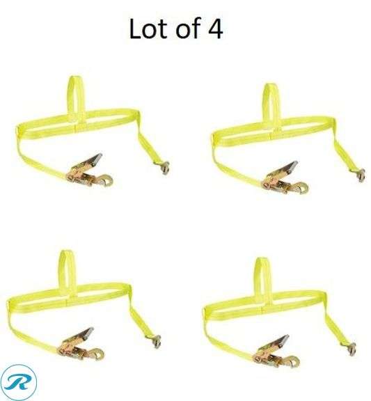 (12) New- (4) SmartStraps 2-in x 6-ft Tie Down 10000-lb Break Strength (8) SmartStraps Assorted Length Adjustable Bungee Cord with Hooks (Total of 12 items) - Roller Auctions