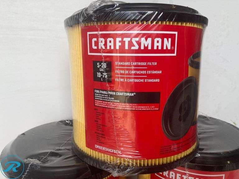 (5) New- CRAFTSMAN Reusable Large Dry Shop Vacuum Cartridge filter - Roller Auctions