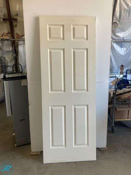 (1) Interior Door White 6-Panel Left Hand InSwing 30" x 80" (Some minor Scratches see Photos) (total of 1 Door) - Roller Auctions