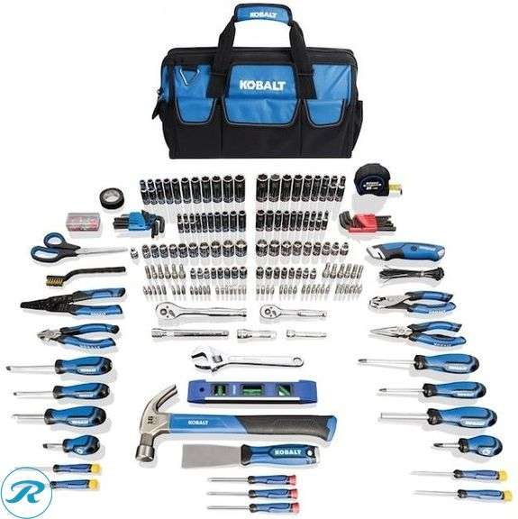 (1) New- Kobalt 230 -Piece Chrome Household Tool Set with Soft Case (total of 1) - Roller Auctions