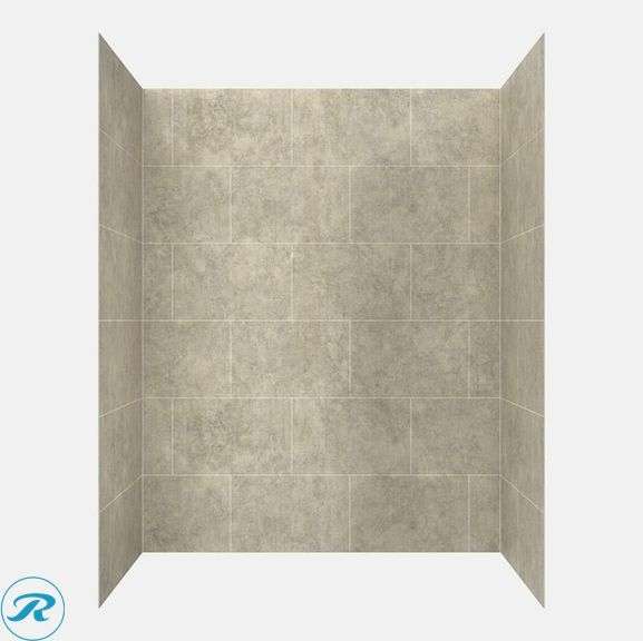 (1) New-allen + roth 60-in W x 32-in D x 78-in H Shale 9 -Piece Glue Up Alcove Shower wall surround (total of 1)