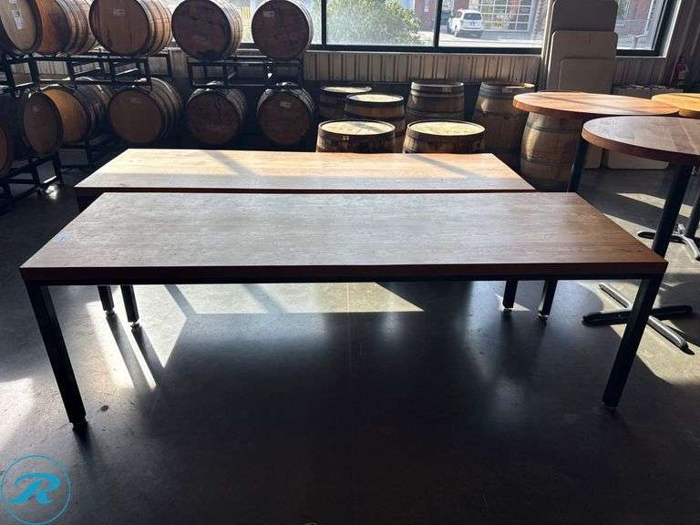 Wood and Metal Dining Table, 32” x 96” - Roller Auctions