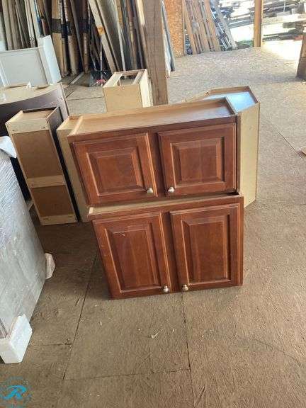 (2) Cabinets (1) wall cabinet 30" x 15" x 12" (has some stains and minor damage (1) wall 30" x 24" x 12 (has some minor damage and Stains SEE PHOTOS) - Roller Auctions