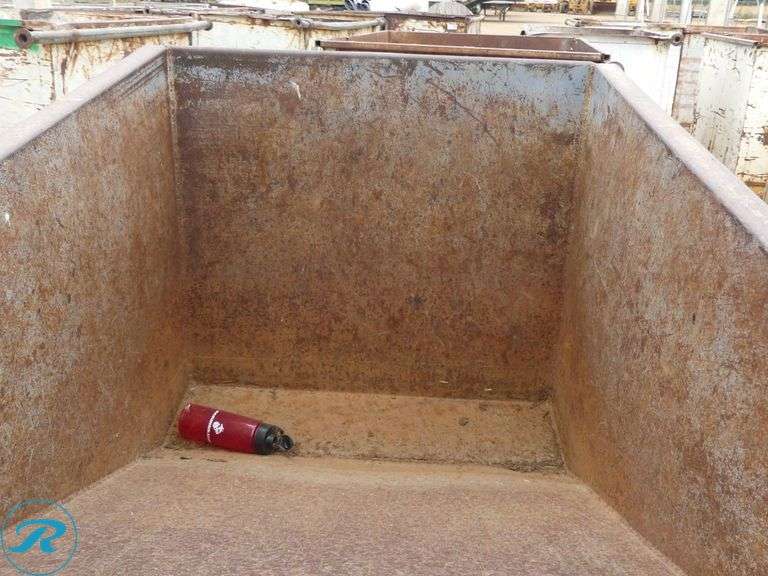 Self-Dumping Hopper with Casters and Fork Pockets - Roller Auctions