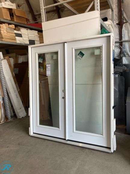 (1) New- Jeld-Wen 72" x 80" x 4 9/16" Jamb Primed Steel Left Hand InSwing French Patio Door with Low E Glass (Total of 1) - Roller Auctions