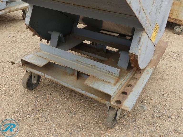 Self-Dumping Hopper with Casters and Fork Pockets - Roller Auctions