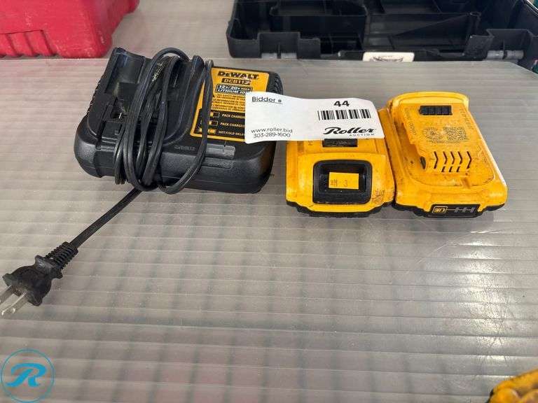 DeWalt DCB112 Charger with Two 20V Lithium-Ion Batteries