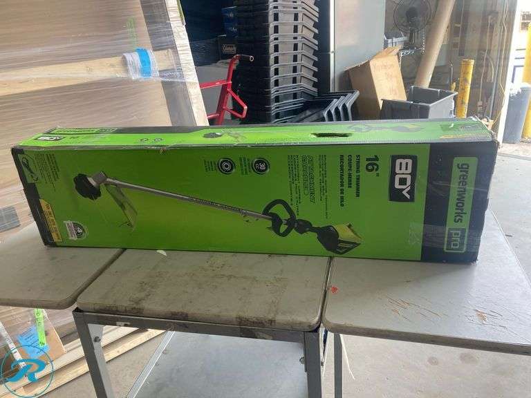 (1) New- Greenworks Pro 80-volt max 16-in Straight Shaft Attachment Capable Battery String Trimmer (total of 1) - Roller Auctions