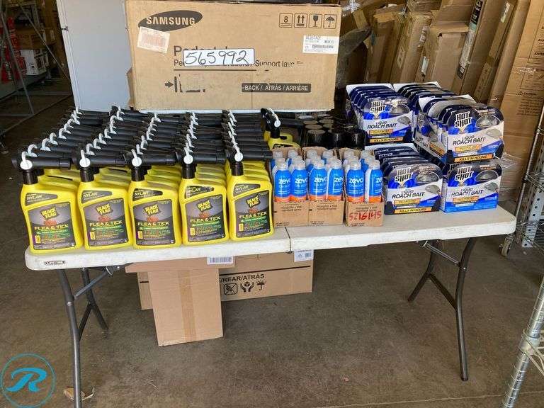 (100 items) New- Assorted Lot of Flea and Roach Bait and Mosquito Repellent (Total of approx 100 items) - Roller Auctions