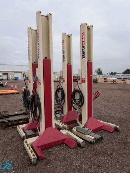 (4) Stertil Koni ST-1072 Automotive Lifts, 16,000 lb. Capacity Each Lift, 64,000 lb. Total