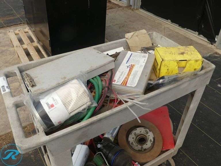 Utility Cart With Assorted Automotive Parts - Roller Auctions