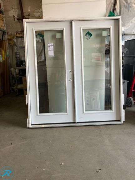 (1) New- Jeld-Wen 72" x 80" x 4 9/16" Jamb Primed Steel Left Hand InSwing French Patio Door with Low E Glass (Total of 1) - Roller Auctions