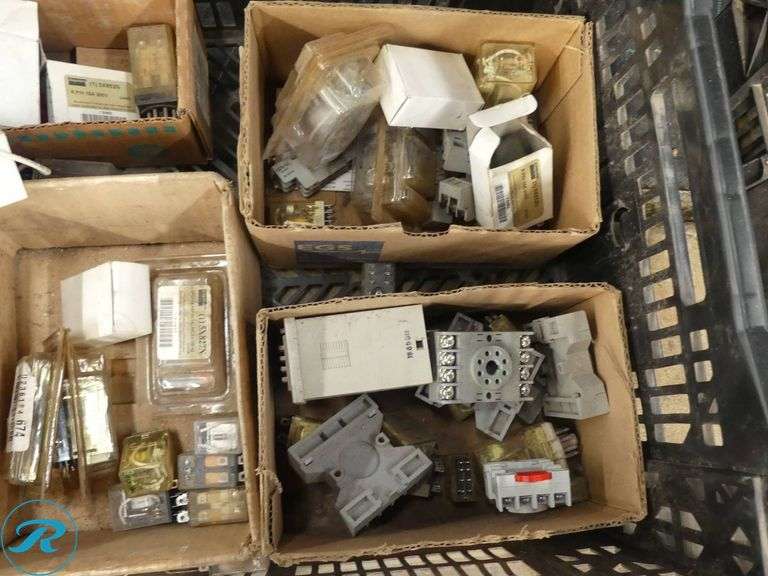 (2) Trays of Assorted Electrical Components and Relays - Roller Auctions