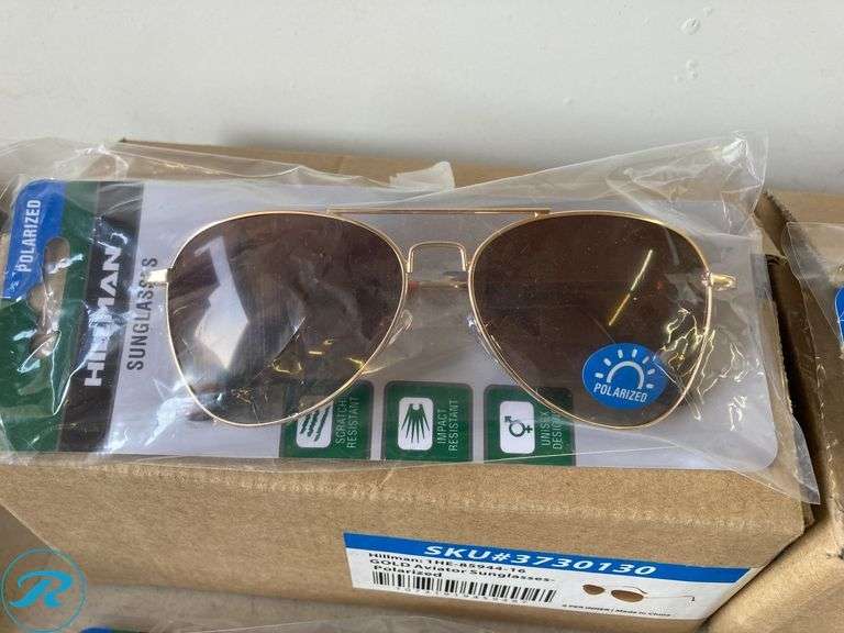 (19) New- (3) Crossfire Articus Plastic safety glasses black (5) Crossfire Mach 1 Plastic Safety glasses (11) Hilmman Womens Polarized Golf Plastic sunglasses (total of 19 items) - Roller Auctions