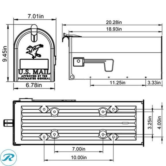 (9) New- Gibraltar Mailboxes Grayson Metal Standard Mailbox Gray - Roller Auctions