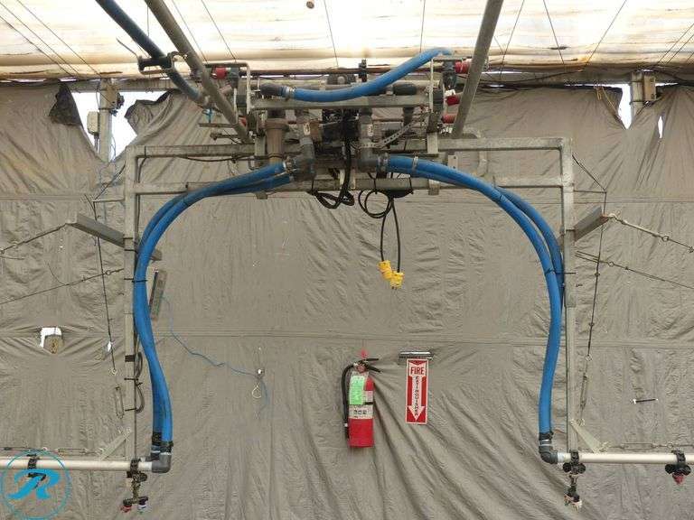 GTI Common Sense Greenhouse 30′ Boom Irrigation System, 120′ Travel Rail, 100′ On-Rail Hose - Roller Auctions