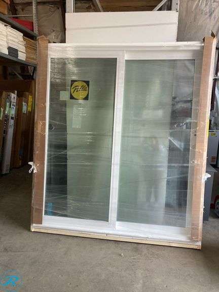 (1) New- Pella 250 Series Patio Door 72" x 80" Low-E Argon High Altitude White Vinyl Sliding door Right Hand Slider Patio Door (handle NOT included) (Total of 1) - Roller Auctions
