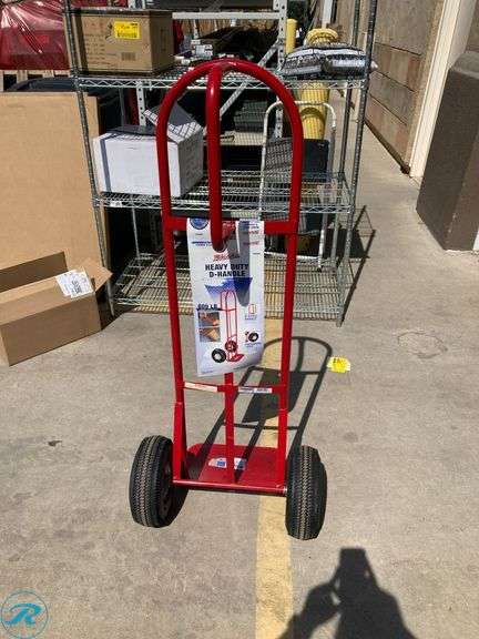 (1) New- Milwaukee 800-lb Capacity 2 -Wheel Red Steel Heavy duty hand truck (Total of 1) - Roller Auctions