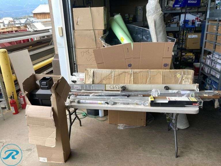 (50) New- Assorted home Supply (door handles, curtain rods, closet hardware) (more than 50 items ) (see photos) - Roller Auctions