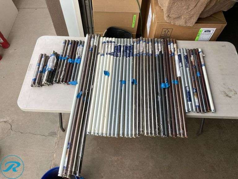 (56) New- Assorted Universal Ceiling Fan Downrod (all different sizes see photos) (total of approx 56 items) - Roller Auctions