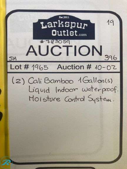 (2) CaliBamboo 1 Gallon Liquid Indoor Waterproof Moisture Control System - Roller Auctions