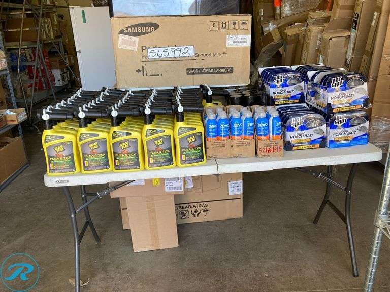 (100 items) New- Assorted Lot of Flea and Roach Bait and Mosquito Repellent (Total of approx 100 items) - Roller Auctions