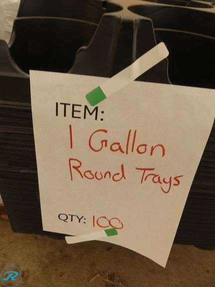 (3) Pallets of 1-Gallon Round Pots and Trays - Roller Auctions