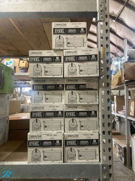 (9) New- Gibraltar Mailboxes Grayson Metal Standard Mailbox Gray - Roller Auctions