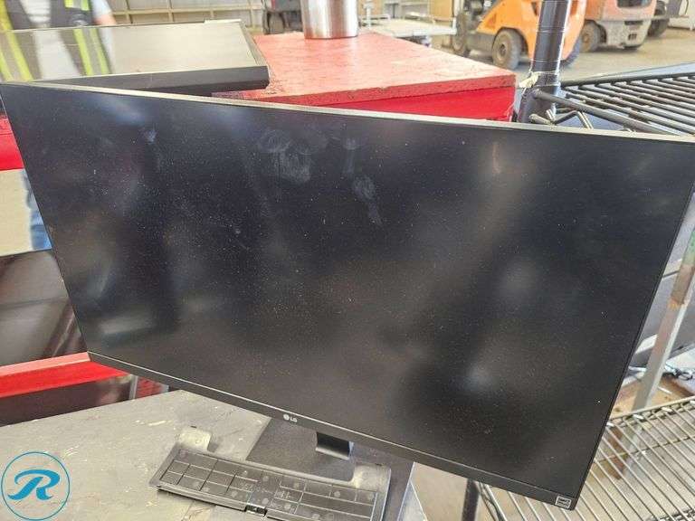 (3) Computer Monitors on Stands - Roller Auctions