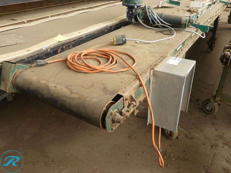 Portable Line Conveyor, 250" Length, 18" Belt, 110V - Roller Auctions
