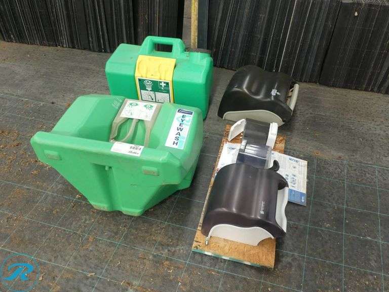 Portable Eye Wash Stations and Soap and Towel Dispensers - Roller Auctions