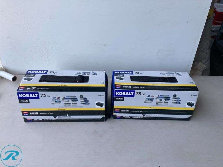 (2) New- Kobalt 73 -Piece Chrome Household Tool Set with Soft Case (total of 2) - Roller Auctions