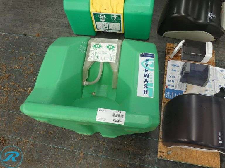 Portable Eye Wash Stations and Soap and Towel Dispensers - Roller Auctions