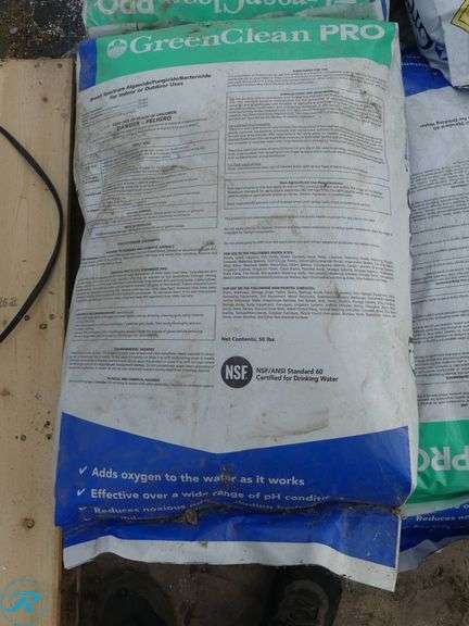 Pallet of (12) Bags GreenClean PRO Algaecide/Fungicide/Bactericide, 50 lbs Each - Roller Auctions