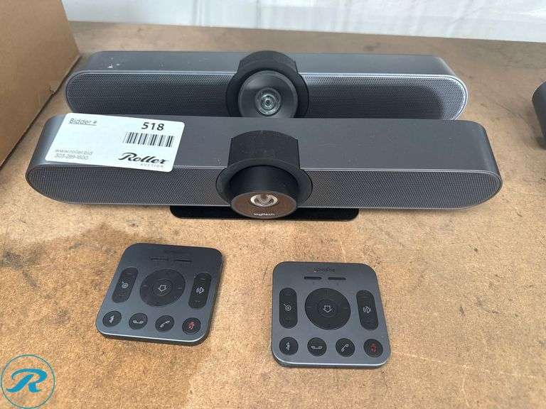 (2) Logitech Meetup Camera and Speakerphone Units with Controllers - Roller Auctions