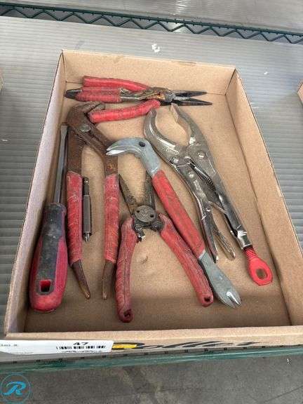 Tray of Milwaukee Hand Tools