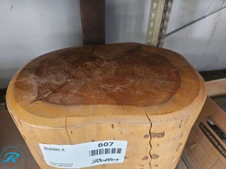 Wooden Log Stool - Roller Auctions
