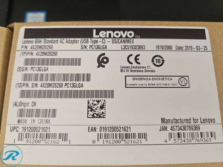 (3) Lenovo X1 Carbon and T480s Laptops with 65W Adapters - Roller Auctions